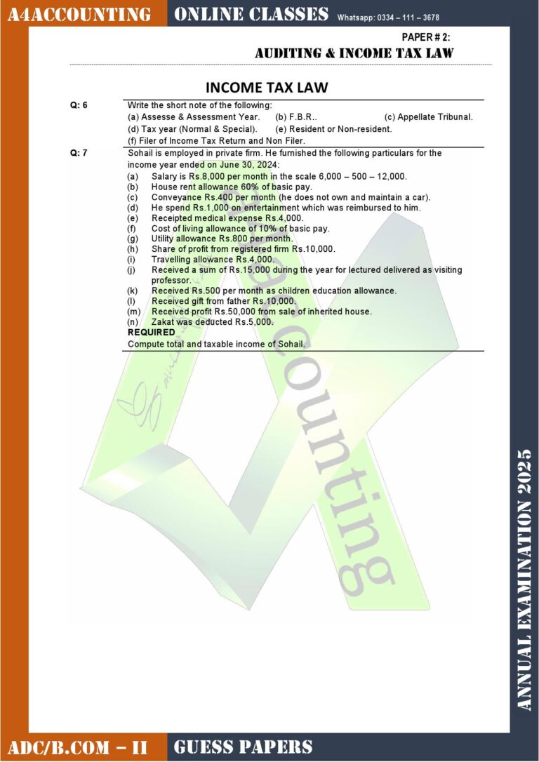 Guess Papers 2. auditing & income tax law0002