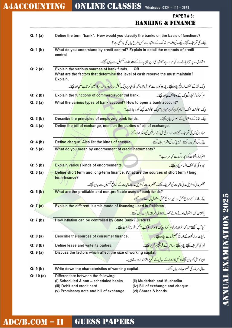 Guess Papers 3. banking & finance0001