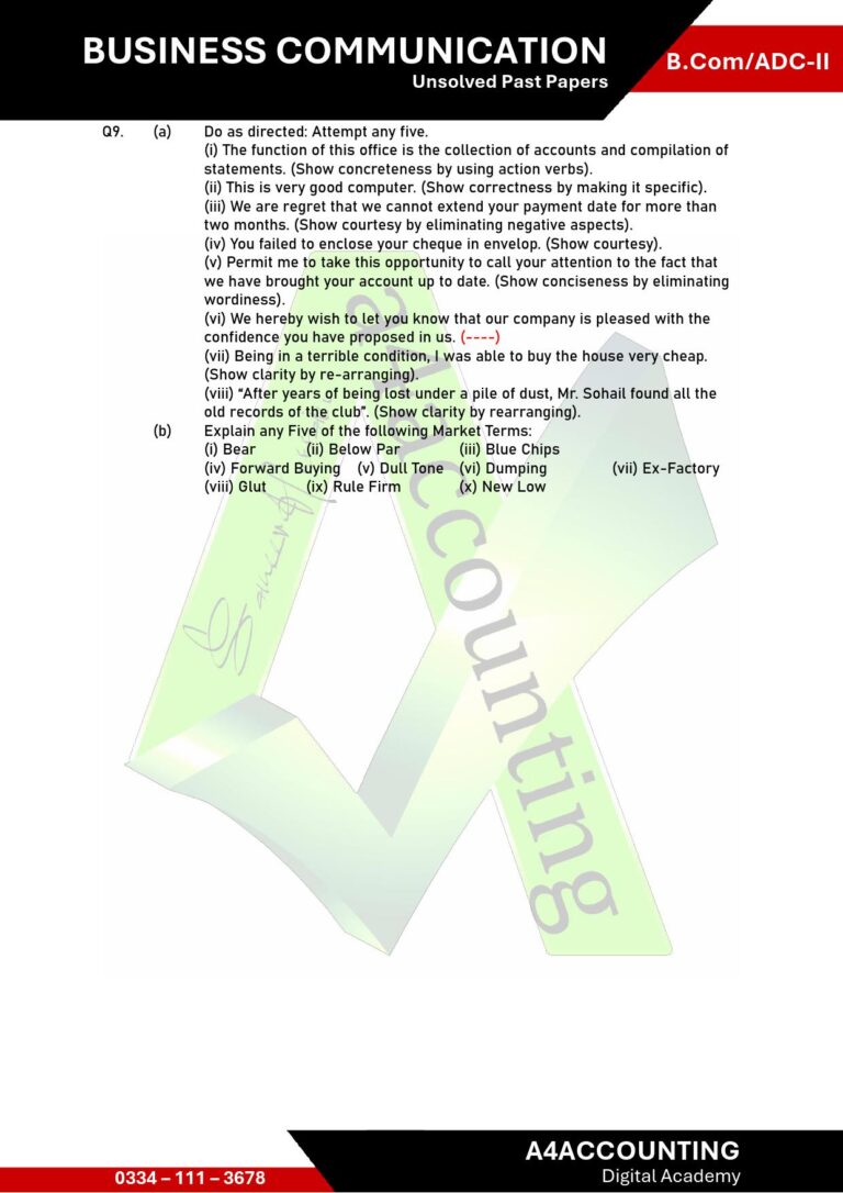 ADC-II: Communication Past Papers communication0008