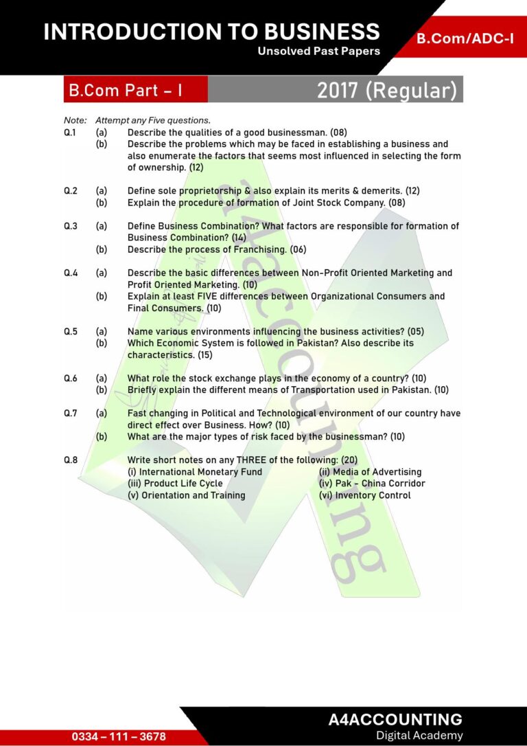 ADC-I: ITB Past Papers itb0006