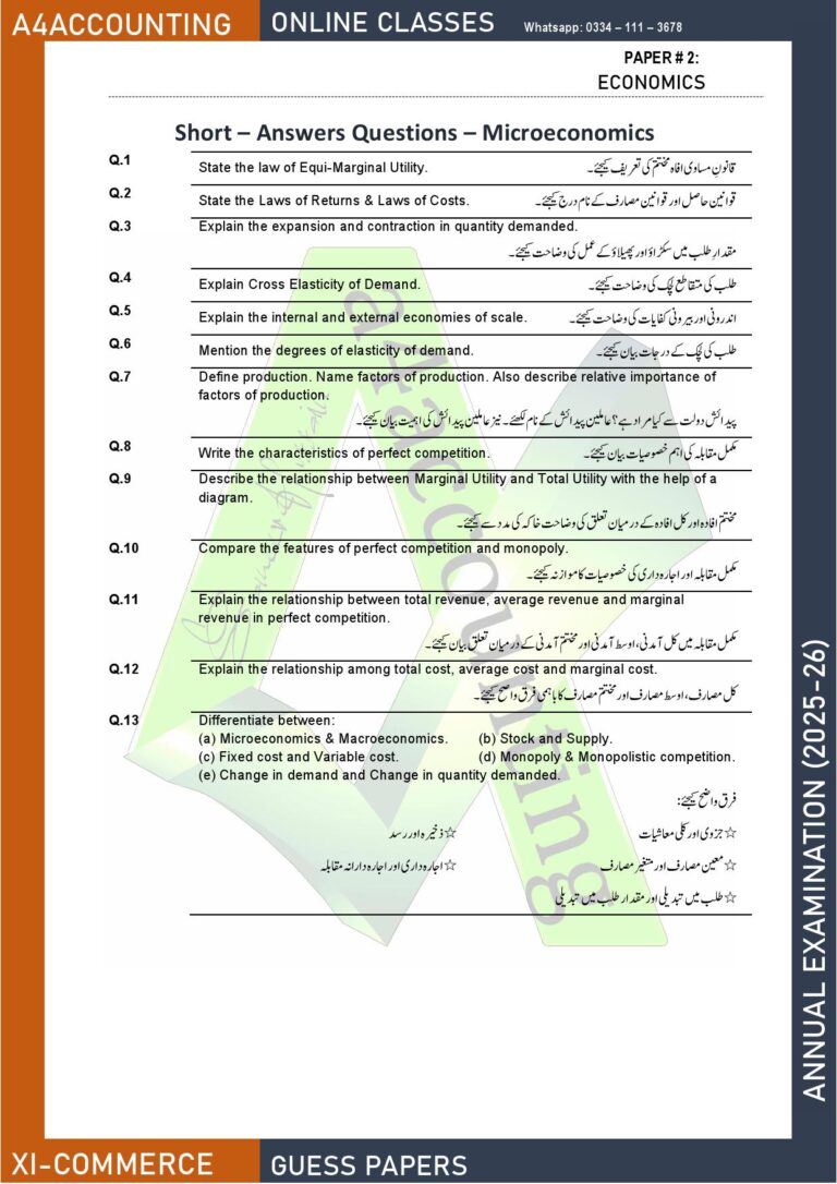 Guess Papers 2. economics0001