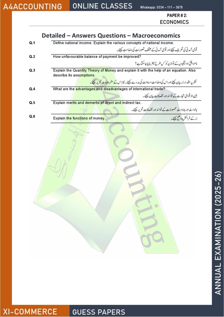 Guess Papers 2. economics0003