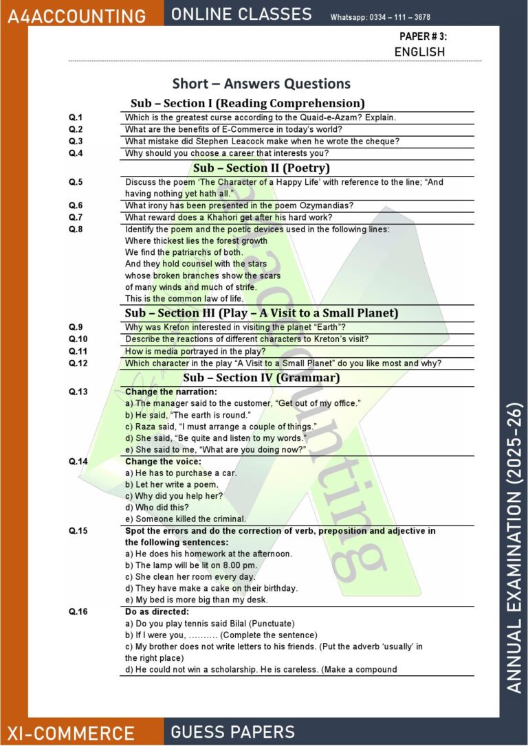 Guess Papers 3. english0001